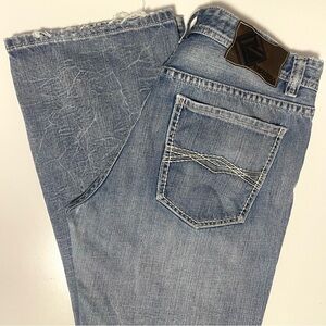 Rock and Roll Cowboy Bootcut Jeans - Light Wash & Distressed - Size 36 | 36